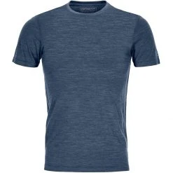 Ortovox Men's Short-Sleeve Performance Shirts 120 Cool Tec Clean T Shirt Men's -Winter Wear Shop BLULAKBLE D3