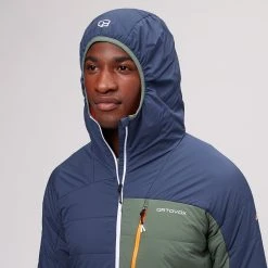 Ortovox Men's Down Jackets Swisswool Piz Duan Jacket Men's -Winter Wear Shop BLULAK D3