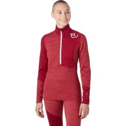 Ortovox Women's Baselayer Tops Fleece Light Zip Neck Top Women's