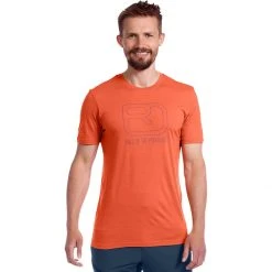 Ortovox Men's Short-Sleeve Performance Shirts 120 Tec Logo T Shirt Men's