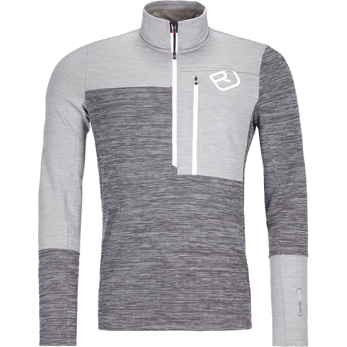 Ortovox Men's Fleece Jackets Light Zip Neck Fleece Top Men's 2 Ortovox Men's Fleece Jackets Light Zip Neck Fleece Top Men's - Image 2