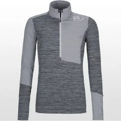 Ortovox Women's Baselayer Tops Fleece Light Zip Neck Top Women's -Winter Wear Shop GREBLEA D2