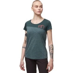 Ortovox Women's Climb Tops 150 Cool Logo Short Sleeve T Shirt Women's -Winter Wear Shop GREPIN