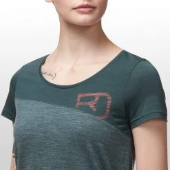 Ortovox Women's Climb Tops 150 Cool Logo Short Sleeve T Shirt Women's -Winter Wear Shop GREPIN D3