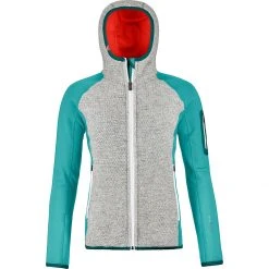 Ortovox Women's Fleece Jackets Fleece Plus Knit Hooded Jacket Women's -Winter Wear Shop ICEWAT D2 2