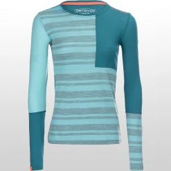 Ortovox Women's Baselayer Tops 185 Rock'N'Wool Long Sleeve Top Women's -Winter Wear Shop ICEWAT D6