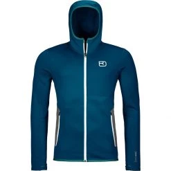Ortovox Men's Fleece Jackets Fleece Hoodie Men's -Winter Wear Shop PETBLU