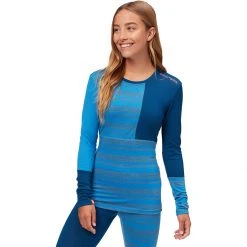 Ortovox Women's Baselayer Tops 185 Rock'N'Wool Long Sleeve Top Women's -Winter Wear Shop SKYBLU 1