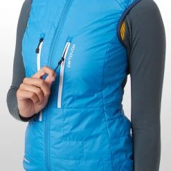 Ortovox Women's Vests Swisswool Piz Boe Vest Women's -Winter Wear Shop SKYBLU D2