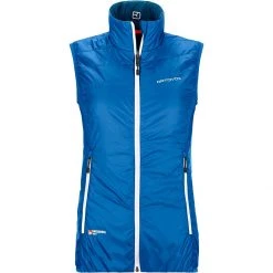 Ortovox Women's Vests Swisswool Piz Grisch Vest Women's -Winter Wear Shop SKYBLU D2 4