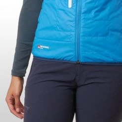 Ortovox Women's Vests Swisswool Piz Boe Vest Women's -Winter Wear Shop SKYBLU D3