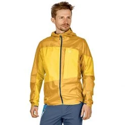 Ortovox Men's Windbreakers Merino Windbreaker Men's -Winter Wear Shop YEL D1 1