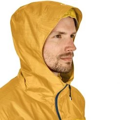 Ortovox Men's Windbreakers Merino Windbreaker Men's -Winter Wear Shop YEL D4